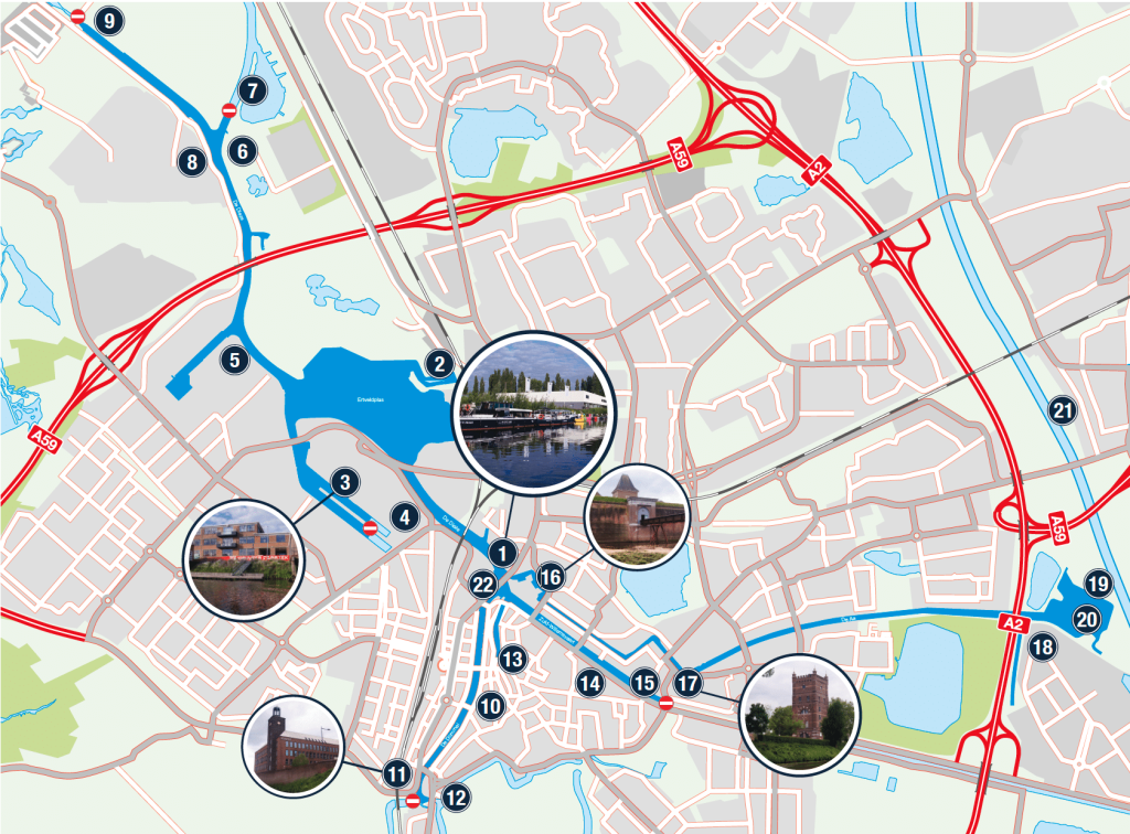 Vaarroutes Den Bosch